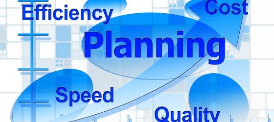 illustrazione con vocaboli planning, quality ecc. per la tabella sui corsi