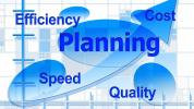 illustrazione con vocaboli planning, quality ecc. per la tabella sui corsi